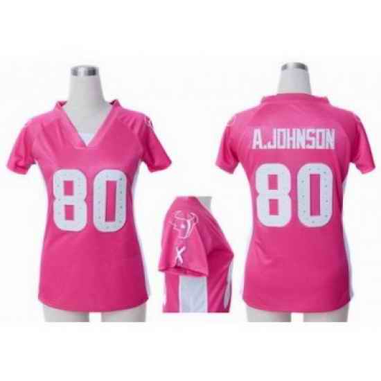 Nike Women Houston Texans #80 Andre Johnson pink jerseys[draft him ii top]